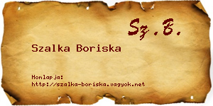 Szalka Boriska névjegykártya