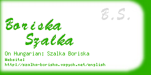 boriska szalka business card
